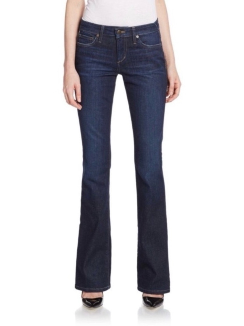Joe's Jeans Indigo Adore Skinny Bootcut Wide-Leg, Sz 28W